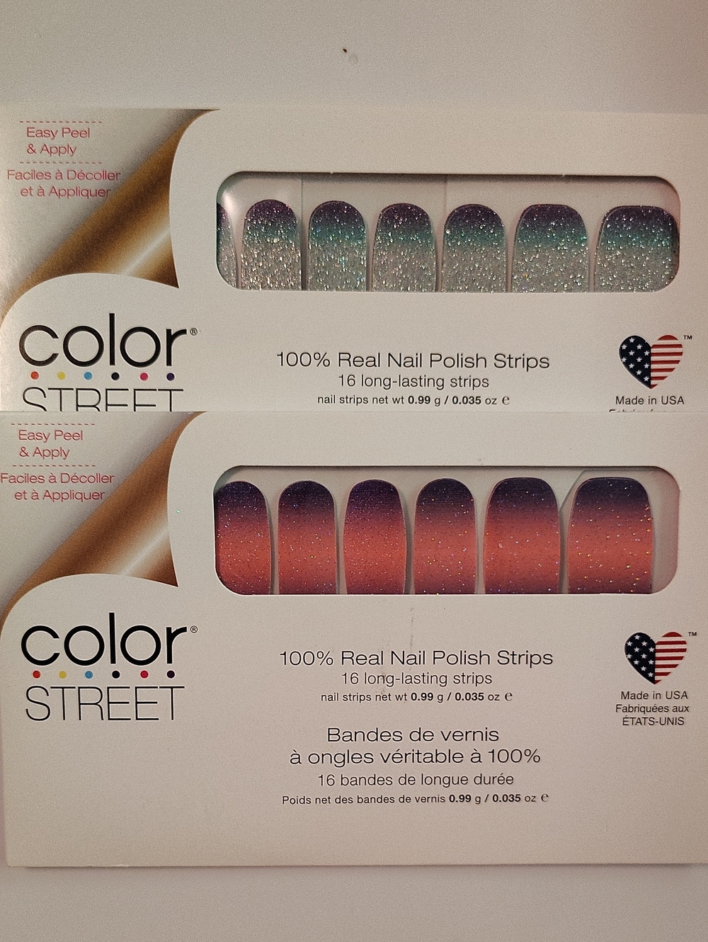 Color Street 2 Pack Glittery Ombre Nail Polish Strips